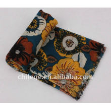 bright-colored print wool scarves shawls